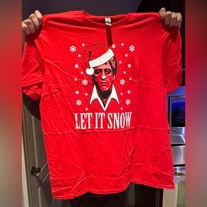 Funny Al Pacino Scarface Christmas shirt ***LET IT SNOW*** size XL NWOT